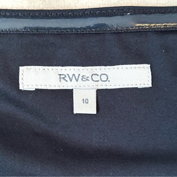 RW&CO. Black Strapless Dress with Light Grey Floral Embroidery - Picture 5 of 7